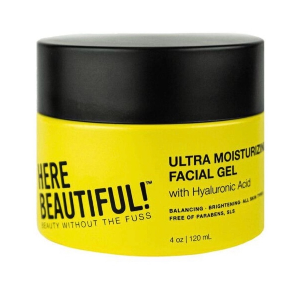 HERE BEAUTIFUL! Ultra Moisturizing Facial Gel with Hyaluronic Acid, NEW